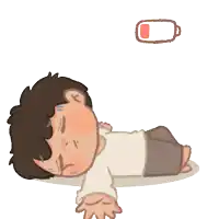 a cartoon of a man and a woman hugging with a battery behind them