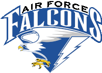 a logo for the air force falcons with a bald eagle