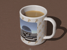 a mug with a picture of a sphere on it