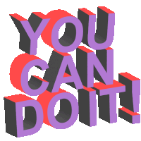 the word you can do it is written in purple and red