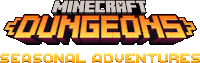 a logo for the minecraft dungeons seasonal adventures