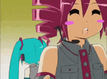 a cartoon character with a microphone on her head