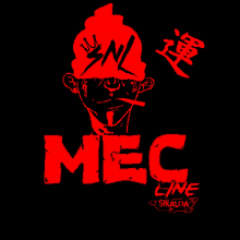 a drawing of a man with a crown on his head says mec line sinaloa