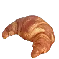 a close up of a croissant against a white backdrop