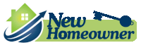 a new homeowner logo with a house and a key