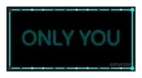 a neon sign that says only you in blue letters