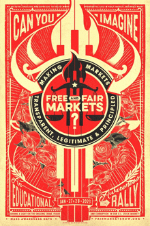 a poster for the free and fair markets