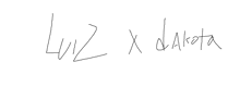 a handwritten signature for luiz x dakota is shown on a white background