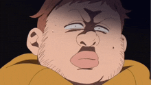 a cartoon of a man with a beard making a face