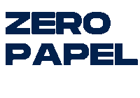 a logo for zero papel is shown in black on a white background