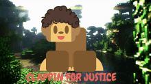 a cartoon drawing of a lion with the words clappin for justice written below it