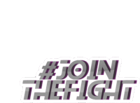 a sticker that says #join thefight on it