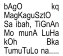 a white background with black text that says bago magkauszo sa ibang tignan mo muna luha koh koh bka tumutulo na