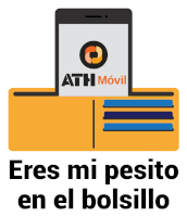 an advertisement for ath movil shows a wallet and a phone