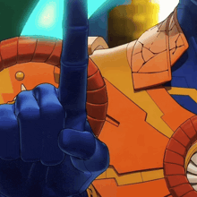 a cartoon character giving the middle finger
