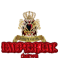 a logo for imperial chatroom with a crown and heart