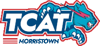 a logo for tcat morristown with a blue panther