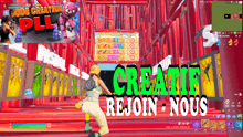 a screenshot of a video game with the words create rejoin nous