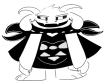 a black and white drawing of a monster with a heart on its chest .