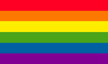 a rainbow flag is shown on a white background .