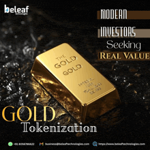 a gold bar with the words the gold gold on it