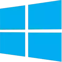 a blue windows logo with a white border