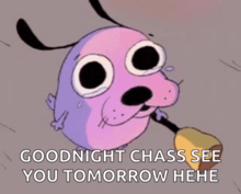 courage the cowardly dog says goodnight chass see you tomorrow here