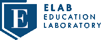 a logo for elab education laboratory with a shield