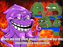 when you told them about squidgrow but they invested on a rug instead cartoon