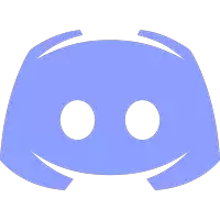 a blue discord logo with two white circles in the middle