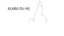 a drawing of a penis with the name klara du hs written on the bottom