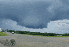 a picture of a tornado with the letters ao visible