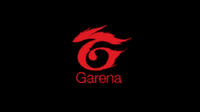 a black background with a red logo that says " garena "