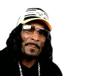 snoop dogg wearing a steelers hat and sunglasses