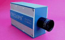 a blue box that says cyclops digital camera on the side