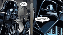 darth vader has a speech bubble that says it is