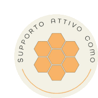 a logo that says supporto attivo como with a honeycomb