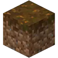 a minecraft block of dirt with grass on it