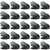 a black and white drawing of a bunch of staplers