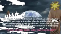 a bible verse from matthew 14:29-31 is displayed
