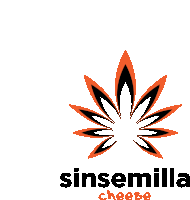 a logo for sinsemilla cheese with a marijuana leaf on it