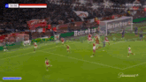 a soccer game is being broadcasted on paramount plus