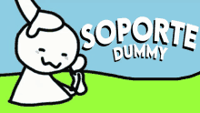 a cartoon drawing of a dummy with the words soporte dummy on the bottom