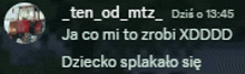 a blurred image of a person with the words ten od mtz on it