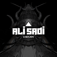 a logo for ali sadi demir shows a samurai helmet