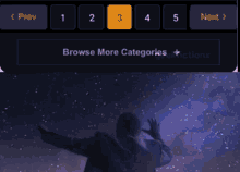 a man is standing in front of a screen that says browse more categories +