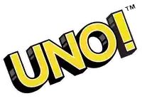 a yellow and black uno logo with the tm on the bottom