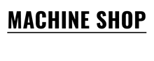 a black and white logo for machine shop