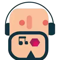 an illustration of a man wearing headphones and a tattoo that says ' l ' on it