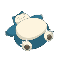 a cartoon drawing of a snorlax sleeping on the ground